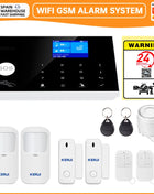 KERUI WIFI GSM Alarm System with Support for 3 Wired Zones, Tuya Smart Compatible Anti-Theft Home Alarm, 433MHz PIR Sensor for Security Protection