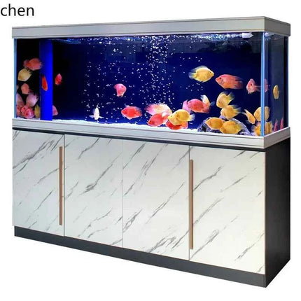 A2-26  Home Living Room Screen Aquarium Landscaping Full Set Ultra-clear Glass Large Medium Bottom Filter Fish Tank
