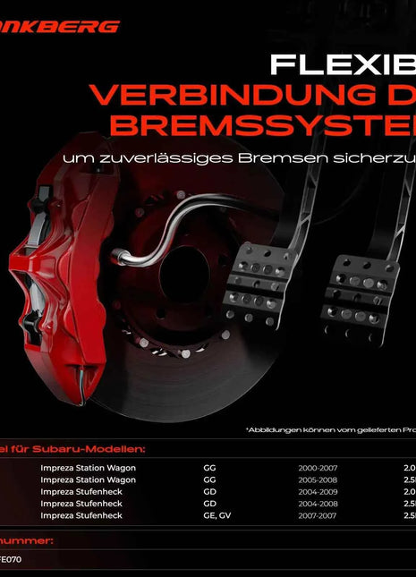 Tubo Freno Posteriore Sinistro Frankberg 1x per Subaru Impreza GD GG GE GV AWD 2004-2009 2204858 26591FE070
