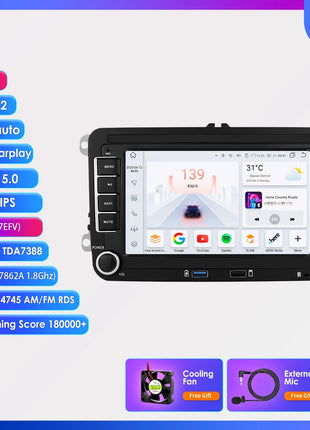 Lettore autoradio Android per VW Polo Golf 5 6 Plus PASSAT JETTA TIGUAN TOURAN SHARAN SCIROCCO CADDY Carplay Audio USB WIFI GPS