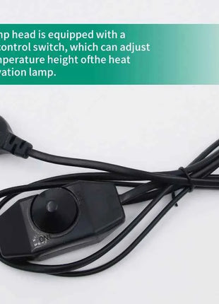 E27 Pet Reptile Heating Lamp Holder Crawling Lizard Turtle Chicken Heating Lamp Holder & Power Cord Switch Heating Lamp Socket