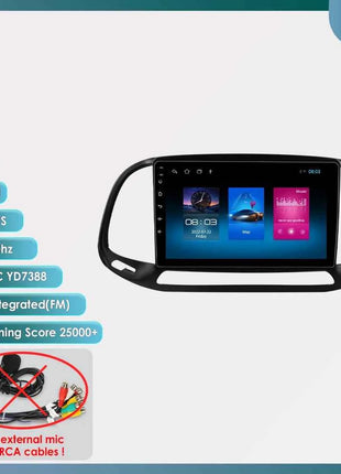Hizpo AI Voice Autoradio Radio For Fiat Doblo 2015 - 2019 4G Car Multimedia GPS 2din Wireless CarPlay Android Auto Navigation BT