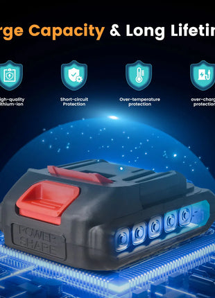 Lucidatrice per auto Podofo 5500 giri/min, strumento elettrico per lucidatura e ceratura, senza fili, 6 velocità, compatibile con batterie Makita.