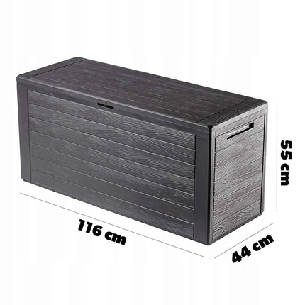 KADAX Garden Box Balcony Box 280L For Garden Balcony Terrace Brown