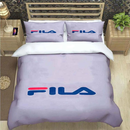 Hot Logo Print Bedding Sets Bed Supplies Set  Comforter Set  Teens Girls Cartoon Twin Single Kid  F-Fila Luxury Gift