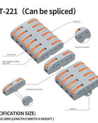 1 In Multiple Out Push-in Electrical Wire Connector Terminal Block Universal Fast Wiring Cable Connectors For Cable Connection