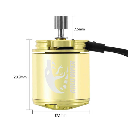 INJORA Gold Viper 1721 Brushless Motor 2800KV for 1/24 SCX24