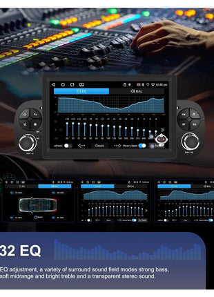 Podofo CarPlay Android Radio For Fiat Panda 2013-2020 Car Intelligent System 1din GPS Stereo Multimedia Player RDS FM Car Radio