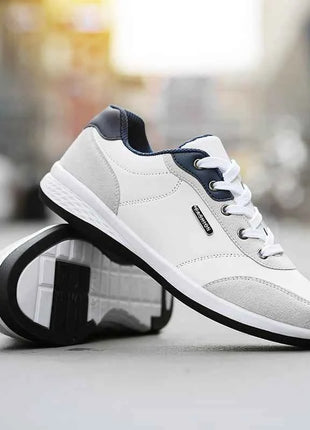 YRZL Men Shoes Spring Autumn Waterproof Walking Sneakers Leisure Male Leather Sports Shoes Non-Slip Footwear Tennis for Men