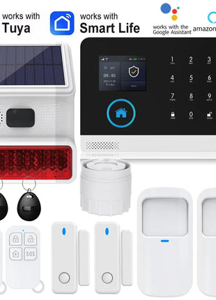 Telecamera di monitoraggio PIR Sistema di allarme di sicurezza WiFi GSM Alexa Tuya Smart Life Thief Invasion Sistema di sicurezza di allarme domotico