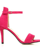 New Sexy Women's 9cm High Heel Shoes, Summer Ankle Strap Sandals, Red Party and Wedding Shoes