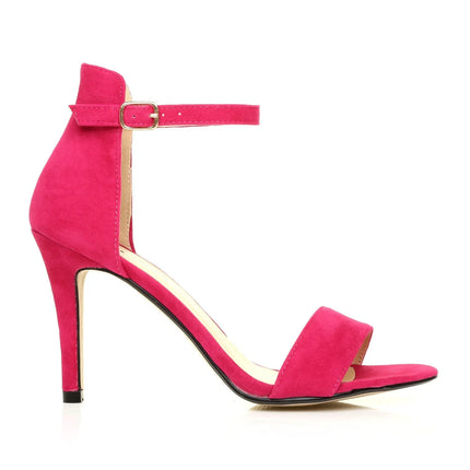 Nuove Scarpe da Donna Sexy con Tacco Alto 9cm, Sandali Estivi con Cinturino alla Caviglia, Scarpe da Festa e Matrimonio Rosse