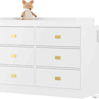A Nursery Furniture Wood Changing Table Dresser 6 Drawers With Changing Station Tray
