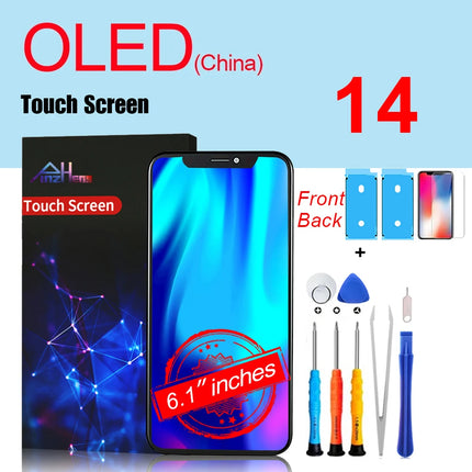 PINZHENG Schermo di alta qualità INCELL LCD OLED per iPhone 14 Pro 15 Plus 13 Pro Max Display per sostituzione iPhone con strumenti