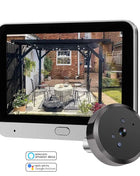 Yuezhe WiFi Digital Peephole Camera with Microwave Motion Detection, IR Night Vision, 3MP, Compatible with Tuya Smart Life