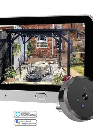 Telecamera Spioncino Digitale WiFi Yuezhe con Rilevamento di Movimento a Microonde, Visione Notturna IR, 3MP, Compatibile con Tuya Smart Life