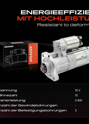 Motorino di Avviamento Frankberg 1x per Kubota M6800, M8200, M8540, M9000; Mitsubishi 1C010-63012, M008T70971, 1C010-63011, 18398N, 1C010-63010