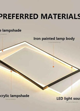 Lampada da soffitto a LED quadrata ultrasottile Luci da soggiorno creative Telecomando Camera da letto Studio Apparecchio Lustre Lampadari per decorazioni per la casa