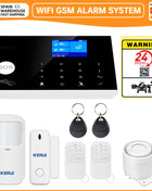 Sistema di Allarme KERUI WIFI GSM con Supporto per 3 Zone Cablate, Allarme Domestico Antifurto Compatibile con Tuya Smart, Sensore PIR 433MHz per Protezione di Sicurezza