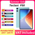 Tablet Teclast P50 11 pollici Android 16 Max 12GB (4GB+8GB Espandibili) RAM 128GB ROM Processore Octa-Core T7250 WiFi Dual Band/BT5.0