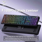 AULA F108 PRO Mechanical Keyboard Custom 100% Layout RGB Backlight Wireless Bluetooth Hifi Switch Gaming Keyboard