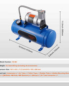 SucceBuy 12V Air Compressor with Tank 3/6L Train Horn Air Compressor 120psi Air Compressor System for Train Horn/Inflating Tire