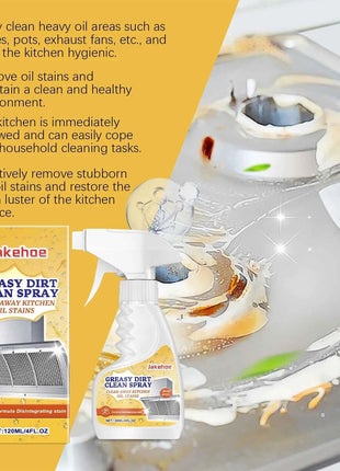 JAKEHOE Greasy Dirt Clean Spray Kitchen Powerful Remover Oil Multipurpose Dirt Degreaser Cleaning Agent Washing Home Use Cleaner