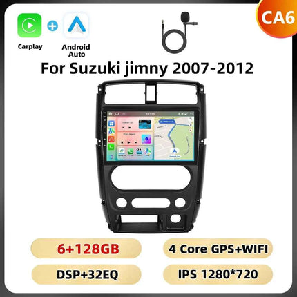 Podofo 8Core AI Voice Car Audio For Suzuki Jimny 2007-2012 Multimedia Player Android Auto Carplay WIFI 4G Bluetooth Car Stereo