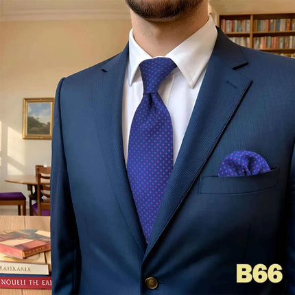Set Cravatta e Fazzoletto Uomo Colorato 160cm - Accessori Matrimonio