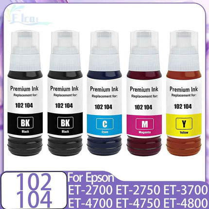 102 104 Ink For Epson T102 T104 Refill Dye ink For Epson ET-2700 ET-2750 ET-2751 ET-2756 2814 ET-2815 ET-2820 2810 Printer ink