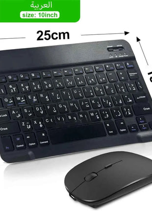 Bluetooth Wireless Keyboard Mouse For IOS Android Windows Tablet For iPad Air Mini Pro Spanish Korean Portugal Russian Keyboard