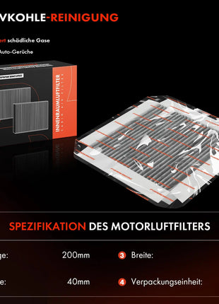 Filtro Abitacolo Frankberg 2x a Carbone Attivo per Smart Cabrio City Coupe Fortwo 450 LAK96 338554 0123200018 K1204A 0001110 V003