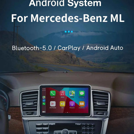 9 "Android 14 Car Multimedia Player For Mercedes Benz ML GL W166 X166 2012-2015 Radio CarPlay Stereo GPS Navigation Audio Screen