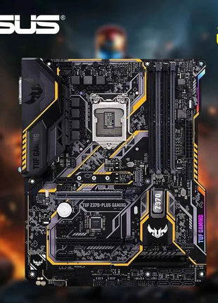 ASUS TUF Z370-PLUS GAMING Z370 LGA 1151 Motherboard LGA 1151 For i7-8700K i5-8600K i7-9700K CPU DDR4 M.2 HDMI Gaming Mainboard