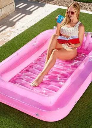 Piscina gonfiabile per prendere il sole Letto galleggiante Piscina gonfiabile per prendere il sole Letto galleggiante Piscina esterna Riposo del gioco Materasso ad aria