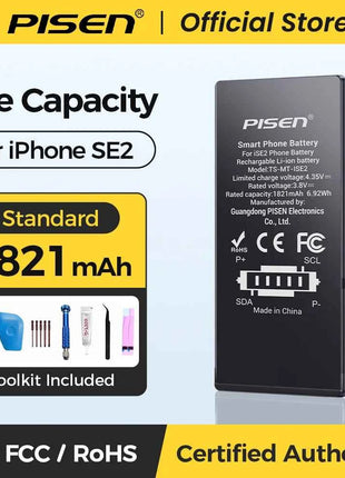 PISEN Phone Battery For iPhone 11 12 13 14 15 Mini Pro Max Plus SE2 SE3 Matches Original Capacity 0 Cycles Battery Replacement