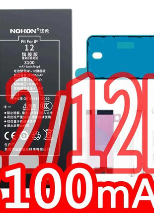 NOHON  High Capacity Phone Battery for iPhone 13 13Pro 12 Pro 11 X XR XS 12Mini 13PM 15Pro MAX 14 SE SE2 SE3 Replacement Bateria