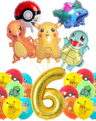 Forniture per decorazioni per feste di compleanno a tema Pokemon Cartoon Pokemon Go Stoviglie Tazze Piatti Palloncino Pikachu per bomboniere per baby shower