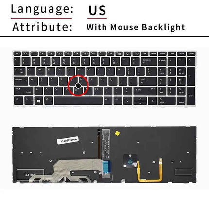 Replacement US/RU Russian Backlit Keyboard for HP ZBOOK 15 G5 G6, ZBook 17 G5 G6 L29635 L12765-041 L28407 L12764-071