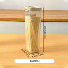 WORTHBUY Pasta Storage Box With Handle Moisture-Proof Plastic Noodles Sealed Can Spaghetti Storage Container Kitchen Organizer