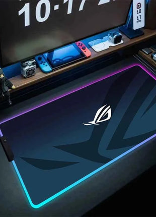 Black Mouse Pad Asus Rgb Gaming Mause Mat Anime Mats Gamer Rug Pc Xxl Cute Pads Large Game Keyboard Carpet Backlight Mousepad