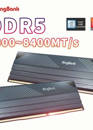 KingBank DDR5 Black SOARBLADE KFXB SERIES Memory 48GB (24GBx2) Set 8000 8400 MHz CL38 Dual Channel Kit High-Speed Computer RAM