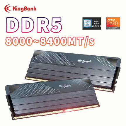 KingBank DDR5 Black SOARBLADE KFXB SERIES Memory 48GB (24GBx2) Set 8000 8400 MHz CL38 Dual Channel Kit High-Speed Computer RAM