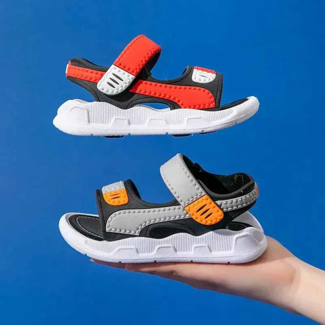 2023 Sandali in pelle per ragazzi estivi per bambini Scarpe per bambini Scarpe da spiaggia piatte per bambini Sport Sandali per bambini casual morbidi antiscivolo