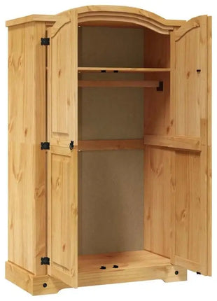 Armadio in legno di pino in stile messicano Corona, a 2 ante