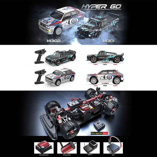 Hyper Go MJX 14303 14302 14301 1/14 4WD RC Car 65km/h Brushless 2.4G Remote Control Car Off-road High Speed RC Cars Truck Toy