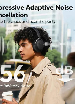 QCY H3S -56dB Adaptive ANC Over Ear Headphone Hi-Res LDAC Spatial Sound Wireless Earphone Bluetooth 6.0 Dual Driver 102H Headset