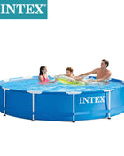 Piscina Rotonda Intex 28200 con Telaio, Piscina per Bambini e Famiglie da Esterno, 305cm x 76cm, Piscina Singola