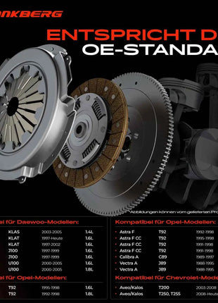Kit Frizione Frankberg 1x per Chevrolet Aveo/Kalos Hatchback Saloon Rezzo MPV Daewoo Kalos Lanos Nubira Wagon Opel 664312