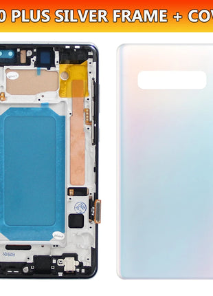 TFT con cornice per Samsung S10 Plus S10 + G975F Display LCD Touch Screen digitale per Samsung S10 G973F Parti di ricambio per schermo